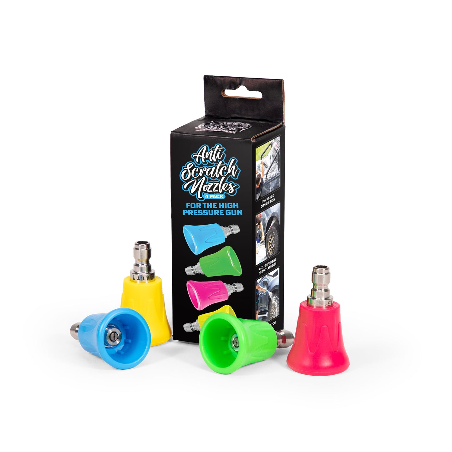 4x High Pressure Anti-Scratch Nozzles (0º, 15º, 25º,40º)