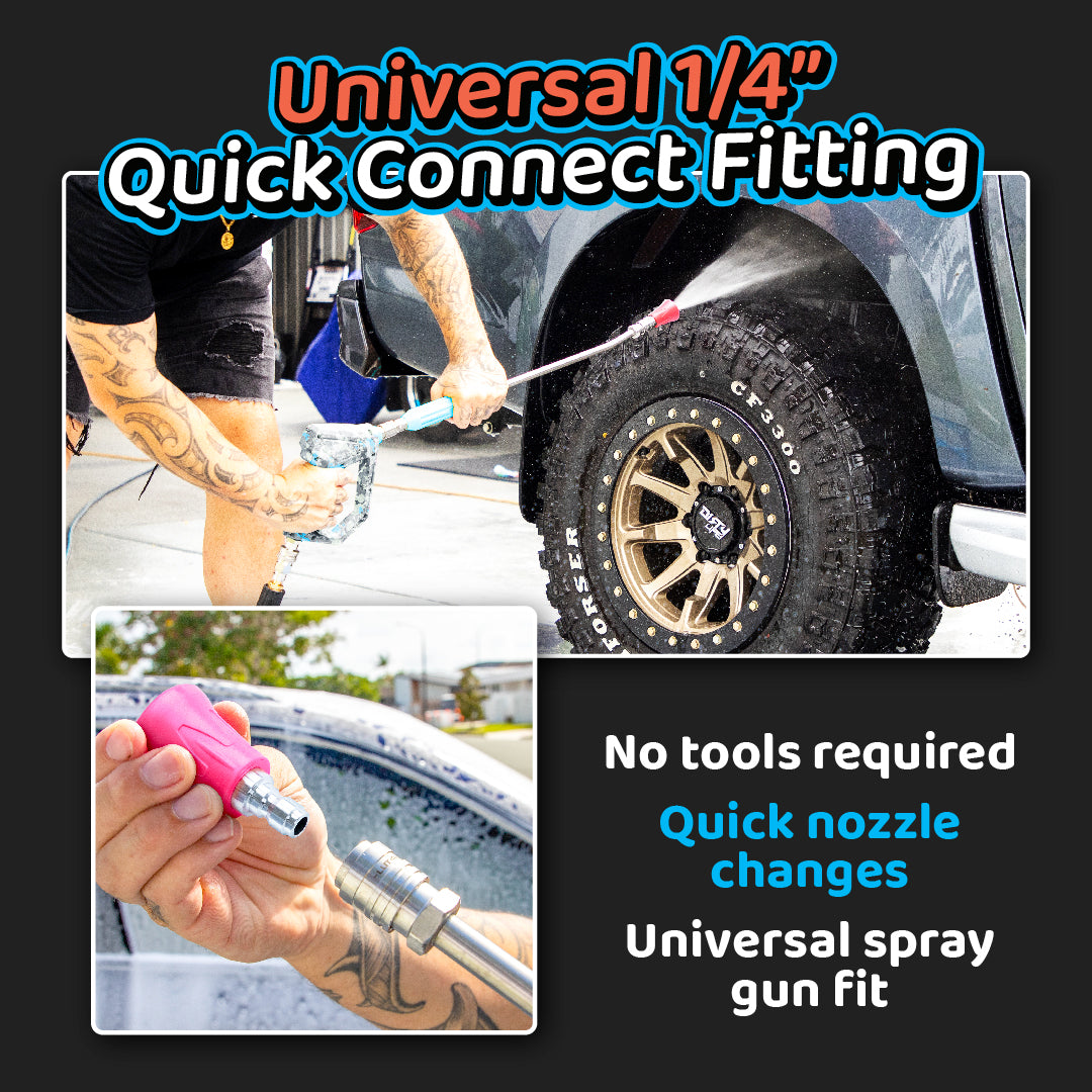 4x High Pressure Anti-Scratch Nozzles (0º, 15º, 25º,40º)