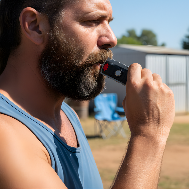 BUILT-IN EMERGENCY WHISTLE