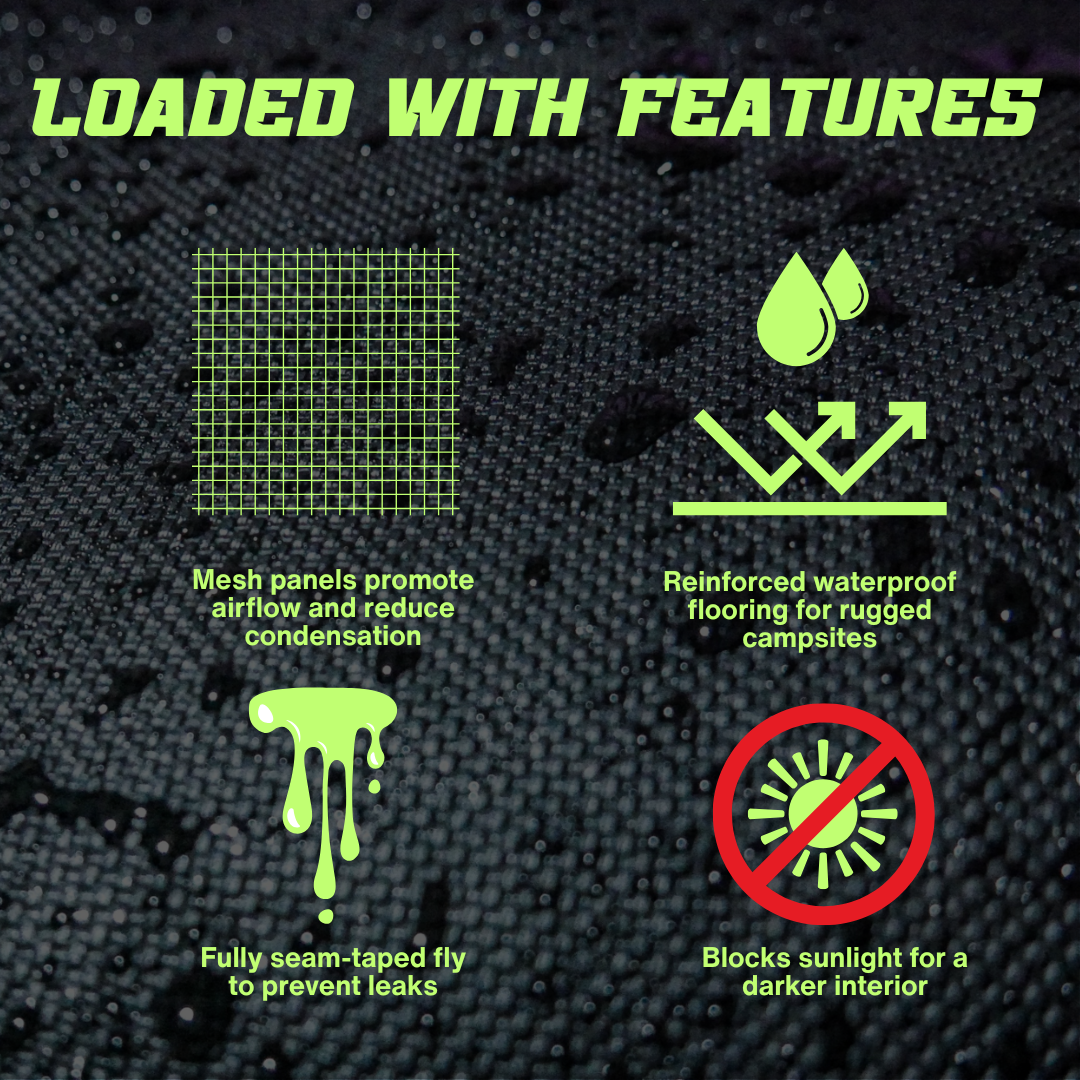 Lightweight Blackout Dome Camping Tent - 4 Person