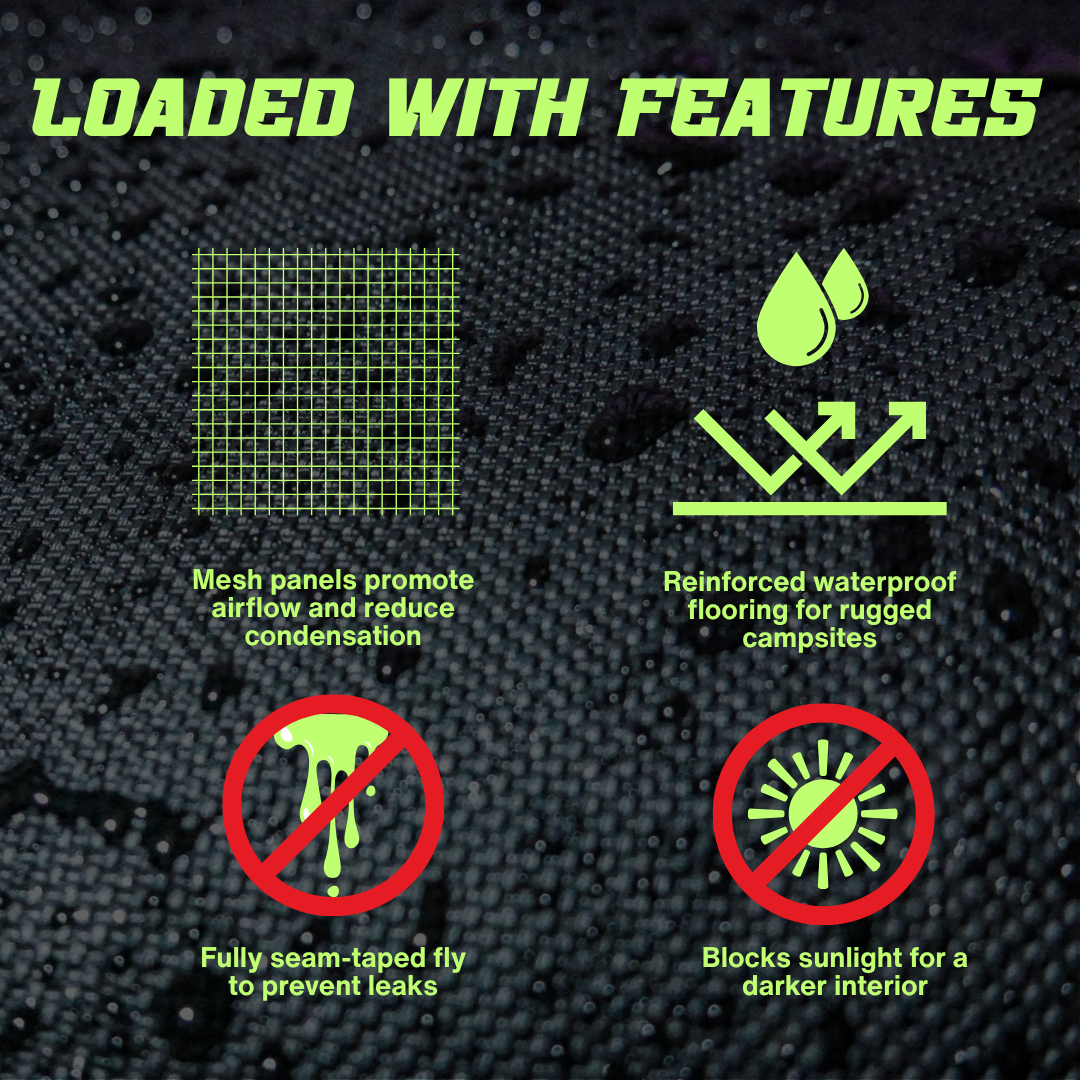 Ultra-lightweight Blackout Tunnel Tent 2 Person