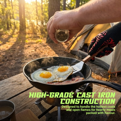 10pc Cast Iron Campfire Cook Set