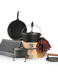 10pc Cast Iron Campfire Cook Set