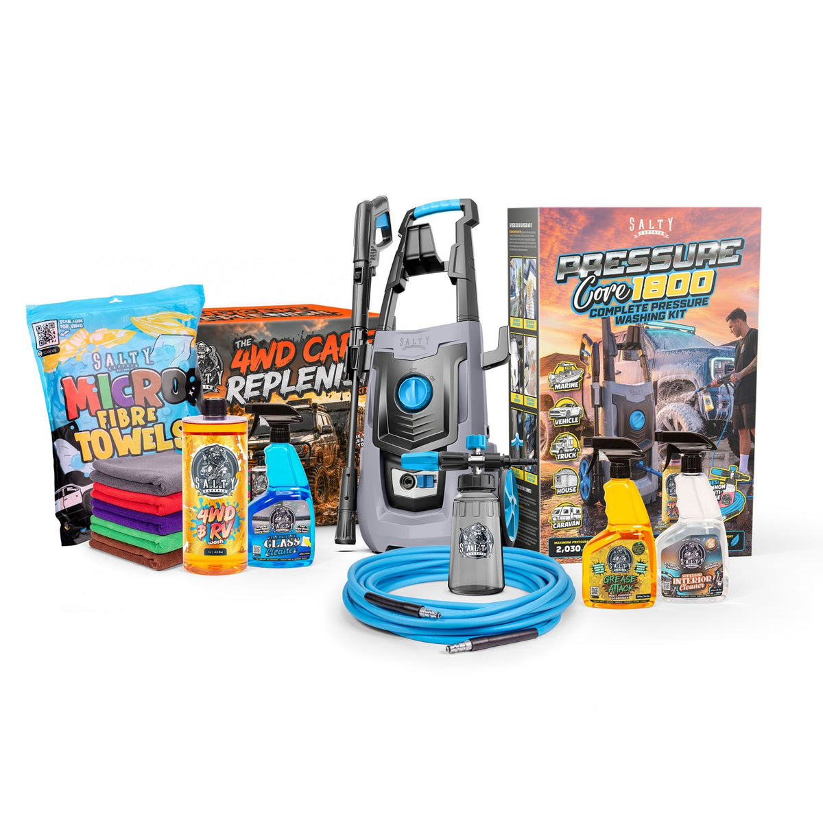Pressure-Core Pressure Washer 1800 + 4WD Wash Pack