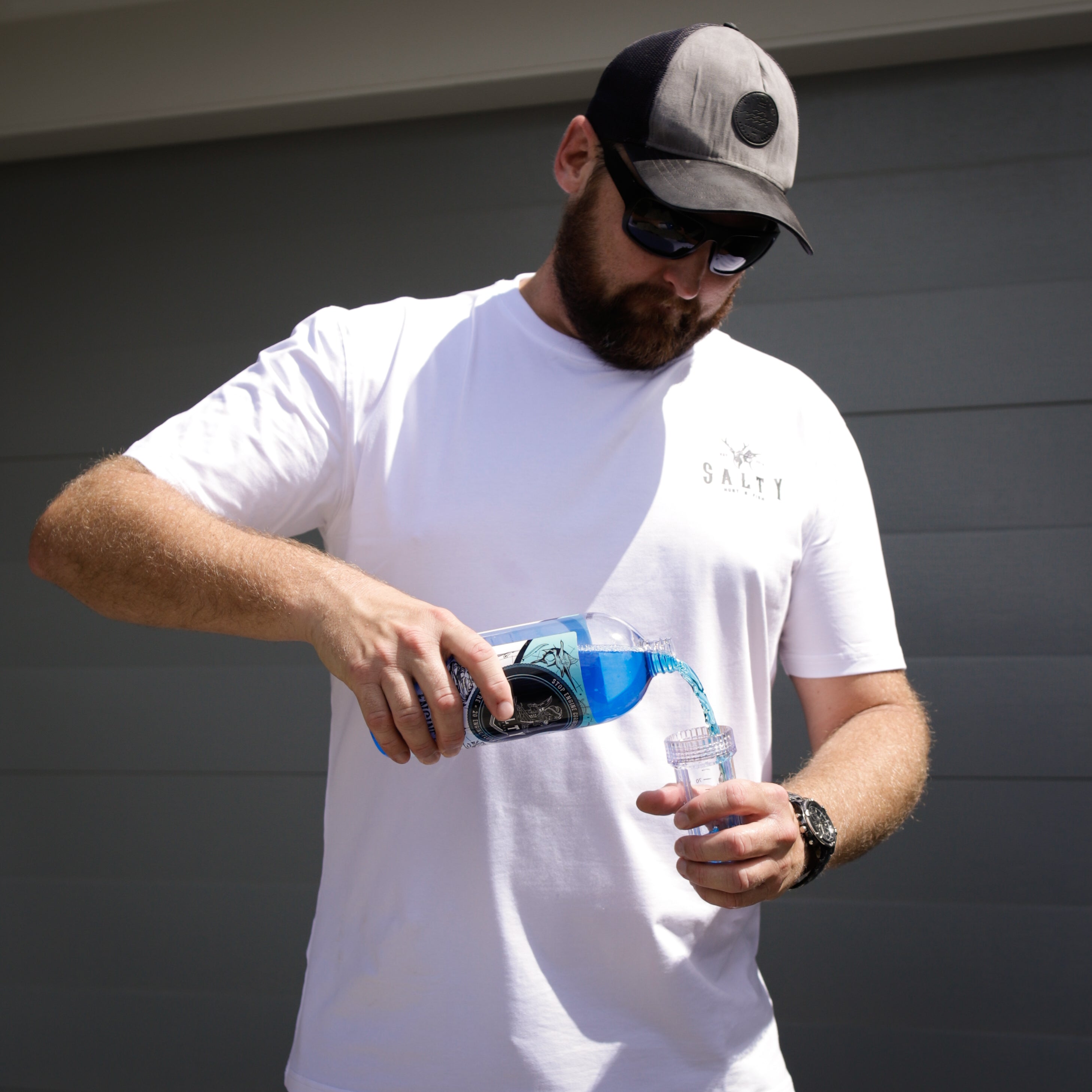 Salty Hunt 'n' Fish Staple Tee - Iceberg White